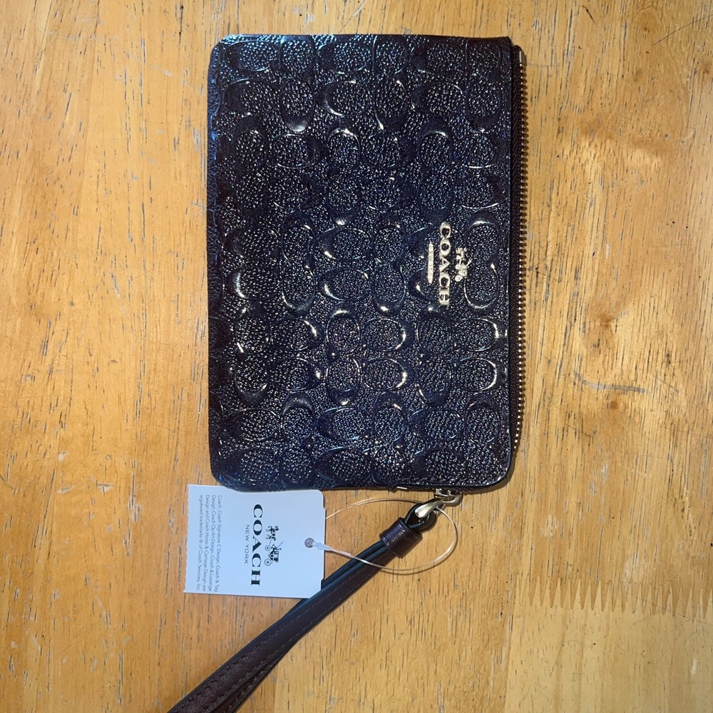 Coach Oxblood Wristlet